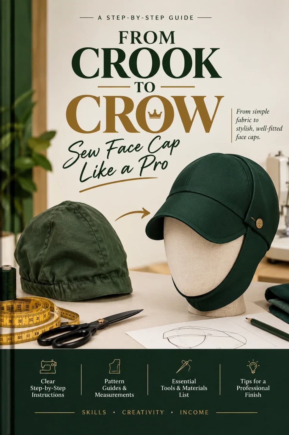 From Crook to Crown: sew face cap like a pro
